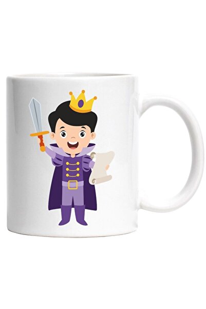 INOVATIX Cana alba personalizata, Rege, Monarh, Coroana, Sabie, Papirus, Rega...