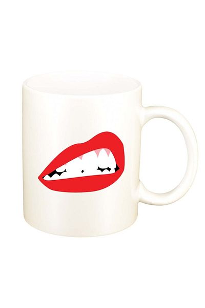 INOVATIX Cana alba personalizata, Red Lips, D1020, INOVATIX®. 330ml