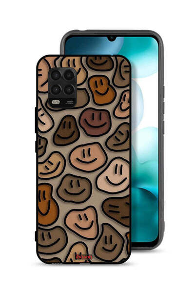 Tolwak غطاء حماية لهاتف شاومي مي 10 لايت 5G برسومات وجوه مبتسمة