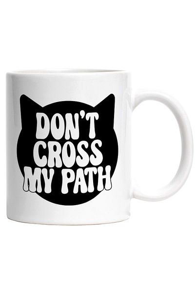 INOVATIX Personalized white mug, Don't cross my path - the black cat doesn't cross my path, INOVATIX®. 330ml