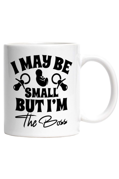 INOVATIX Cana alba personalizata, pentru bebelusi Poate ca sunt mic, dar eu s...