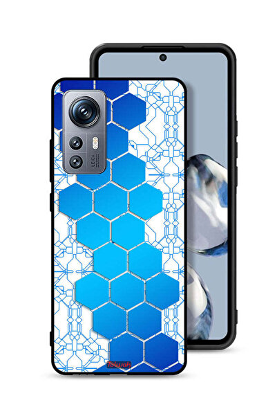 Tolwak غطاء حماية لهاتف Xiaomi 12S بنمط شبكات أيقونات سداسية الشكل من Honeycomb
