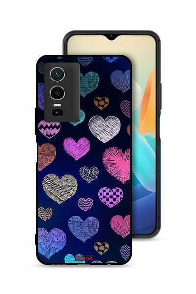 Tolwak غطاء حماية لهاتف Vivo Y76 5G بنقشة قلوب داجا