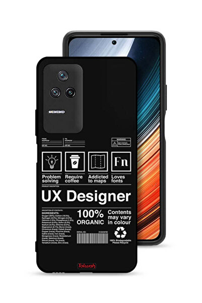 Tolwak Xiaomi Poco F4 Protective Case Cover Ux Designer Sticker