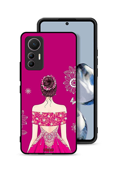 Tolwak غطاء حماية لهاتف شاومي 12 لايت بتصميم فتاة وزهور