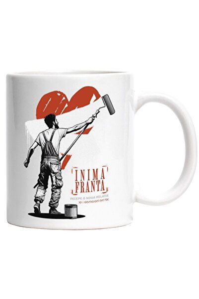 INOVATIX Cana alba personalizata, Inima Franta - Incepe o noua Relatie, INOVA...