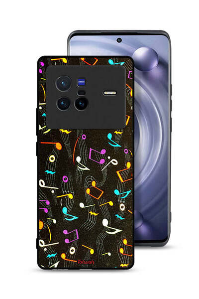 Tolwak غطاء حماية لهاتف Vivo X80 بنمط قماش موسيقي