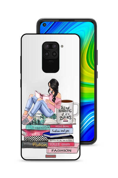 Tolwak غطاء حماية لهاتف شاومي ريدمي نوت 9 بتصميم فتاة وكتب الموضة