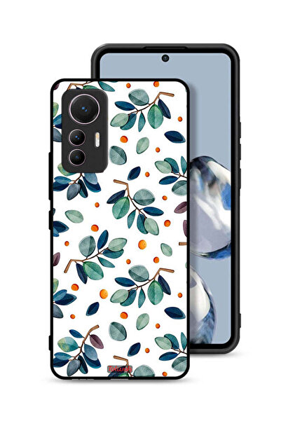 Tolwak غطاء حماية لهاتف شاومي 12 لايت بنقشة أوراق الشجر