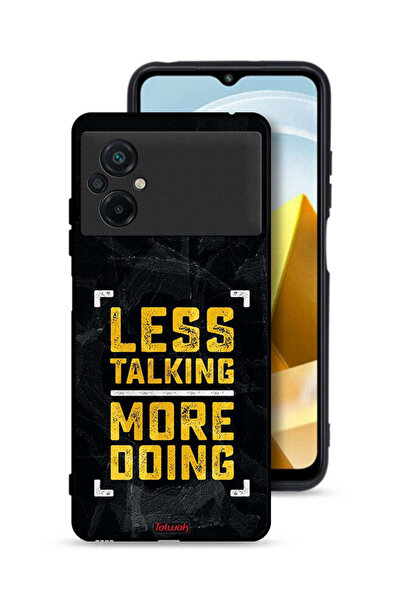 Tolwak Xiaomi Poco M5 4G Protective Case Cover Less Talking More Doing
