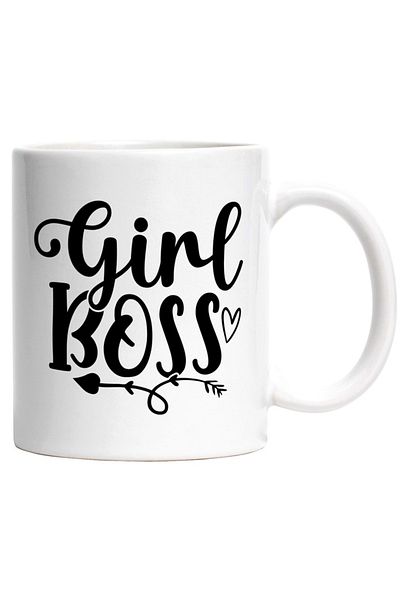 INOVATIX Personalized white mug, for a boss girl - business wealth, INOVATIX®. 330ml