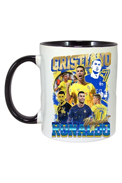 INOVATIX Personalizat Alba Cana, Cr 7 Ronaldo Al Nassr, Maner Si Interior Neg...