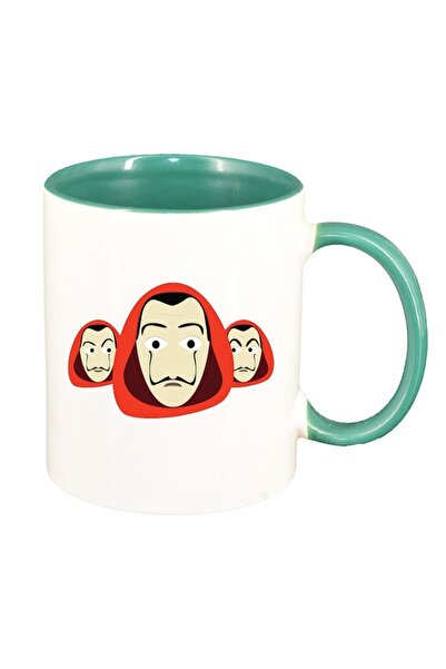 INOVATIX Cana alba personalizata, La Casa De Papel, interior verde, D1482, IN...