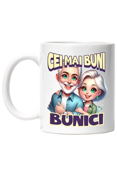 INOVATIX Personalized white mug, Happy Couple Of Cool Grandparents Best Grandparents Family, INOVATIX®. 330ml