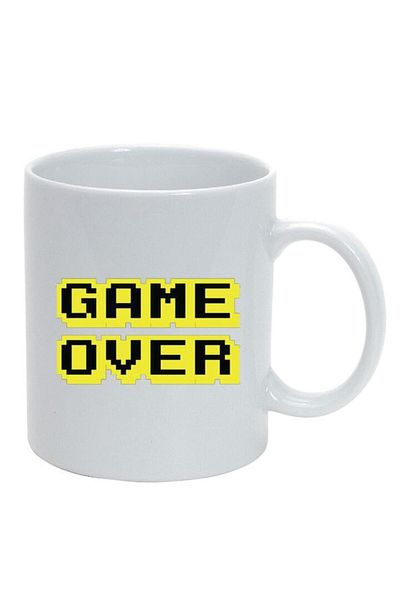 INOVATIX Cana alba personalizata, Gamer, Game Over, alb, D1376, INOVATIX®. 330ml
