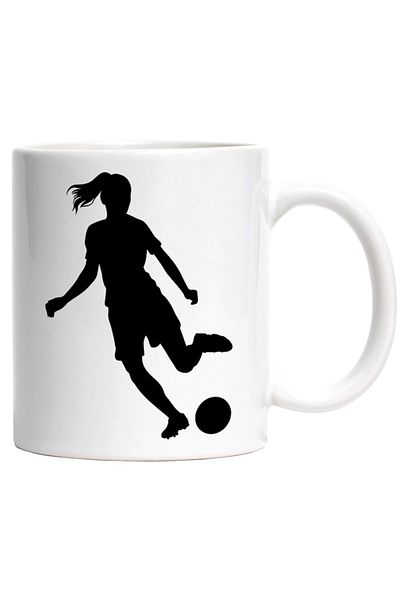 INOVATIX Personalized white mug, a soccer player - effort ball, INOVATIX®. 330ml