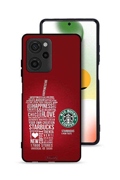 Tolwak غطاء حماية لهاتف Xiaomi Poco X5 Pro بملصق قهوة