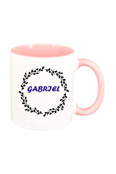 INOVATIX Εξατομικευμένη λευκή κούπα, Όνομα, ροζ εσωτερικό, D1078, INOVATIX®. ...