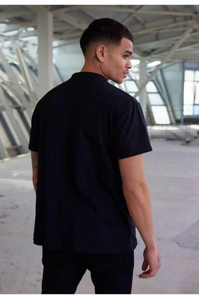 BAGİSTA BUTİK UNISEX ΣΚΟΥΡΟ ΜΠΛΕ ΚΟΝΤΟΜΑΝΙΚΟ ΠΟΛΟ ΛΑΚΟΣ 100% ΒΑΜΒΑΚΙ