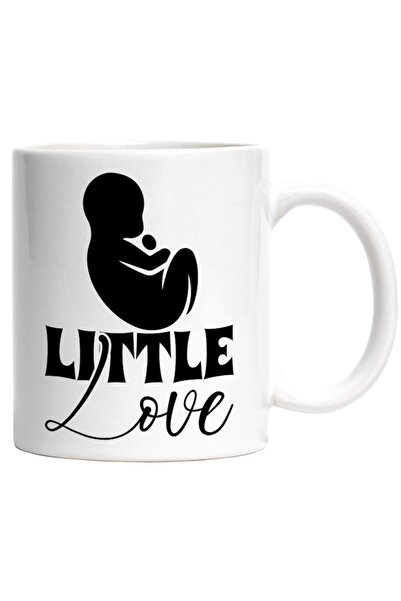 INOVATIX Cana alba personalizata, un bebelus si ul in engleza Little love - g...