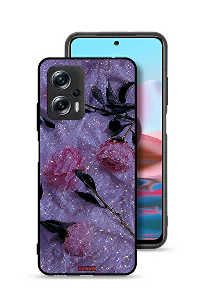 Tolwak غطاء حماية لهاتف شاومي ريدمي نوت 11T برو بلس 5G بنقشة ورود لامعة