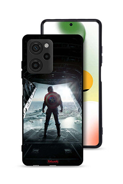 Tolwak غطاء حماية لهاتف Xiaomi Poco X5 Pro بتصميم صورة كابتن أمريكا