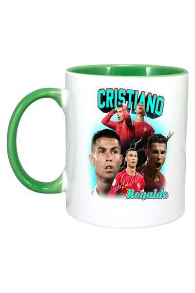 INOVATIX Cana Alba Personalizata, Cristiano Sad, Maner Si Interior Verde, ®. ...