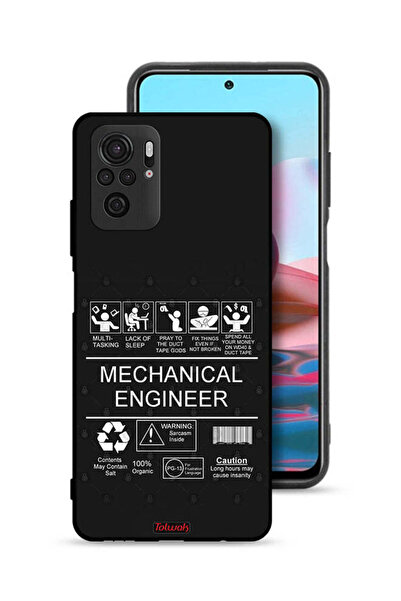 Tolwak غطاء حماية لهاتف شاومي ريدمي نوت 10 4G، ملصق مهندس ميكانيكي