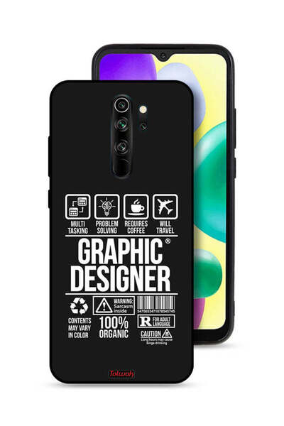Tolwak Xiaomi Redmi Note 8 Pro Protective Case Cover Graphic Designer Sticker