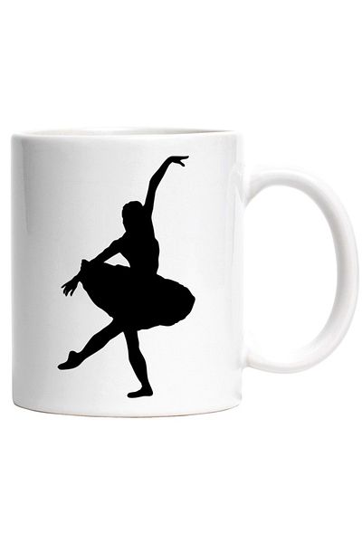 INOVATIX Personalized white mug, a ballerina - dance talent grandiose movements, INOVATIX®. 330ml
