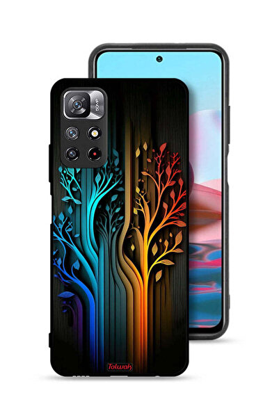 Tolwak غطاء حماية لهاتف شاومي ريدمي نوت 11 4G برسومات أوراق الشجر