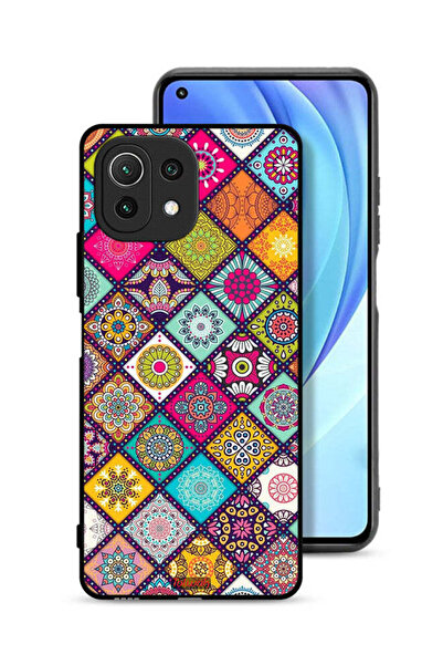 Tolwak غطاء حماية لهاتف شاومي مي 11 لايت بنقشة مربعات ماندالا