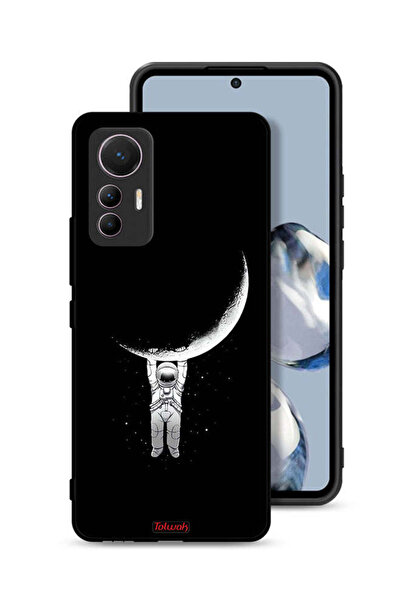 Tolwak غطاء حماية لهاتف شاومي 12 لايت معلق على سطح القمر