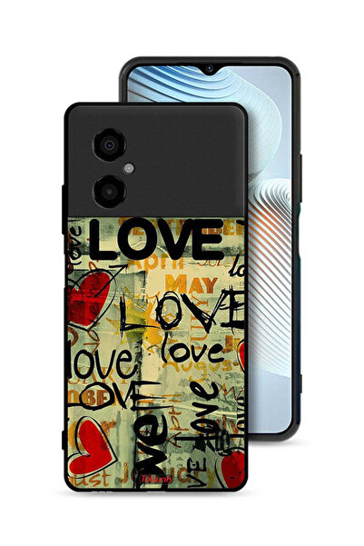 Tolwak Xiaomi Poco M4 5G Protective Case Cover Love Tags