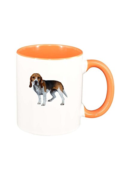 INOVATIX Cana alba personalizata, Dog, interior portocaliu, D348, INOVATIX®. ...