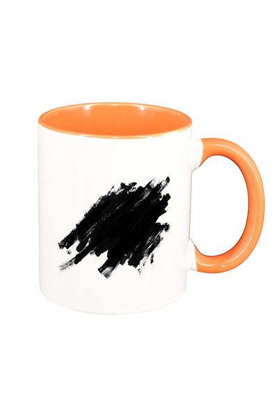 INOVATIX Personalized white mug, Paint, orange interior, D284, INOVATIX®. 330ml