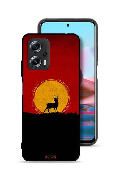Tolwak غطاء حماية لهاتف شاومي ريدمي نوت 11T برو 5G برسومات الغزال والقمر