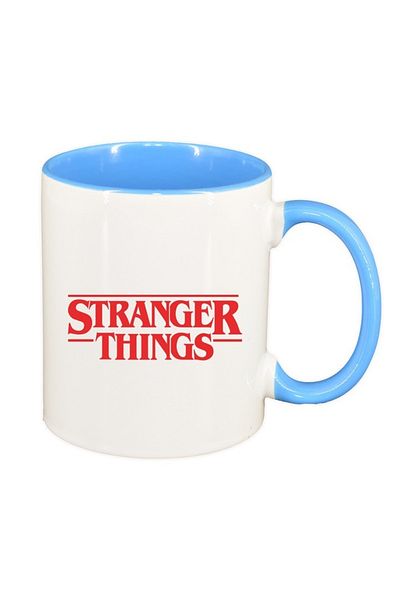 INOVATIX Personalized white mug, Stranger Things, blue interior, D1295, INOVATIX®. 330ml