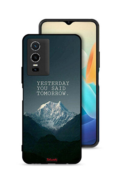 Tolwak غطاء حماية لهاتف Vivo Y76 5G مكتوب عليه "بالأمس قلت غدًا"
