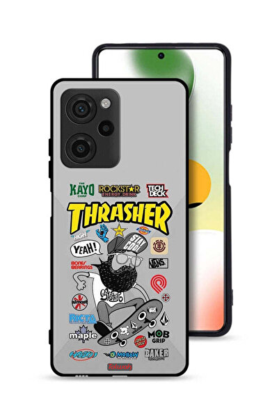 Tolwak غطاء حماية لهاتف Xiaomi Poco X5 Pro مع ملصق Thrasher