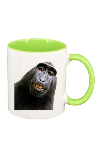 INOVATIX Cana alba personalizata, personalizata, Monkey, interior verde, INOV...