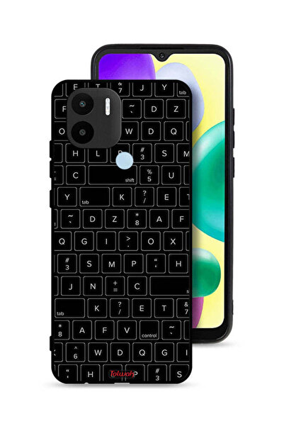 Tolwak غطاء حماية لهاتف Xiaomi Redmi A1 Plus بنمط مفاتيح لوحة المفاتيح العشوائية