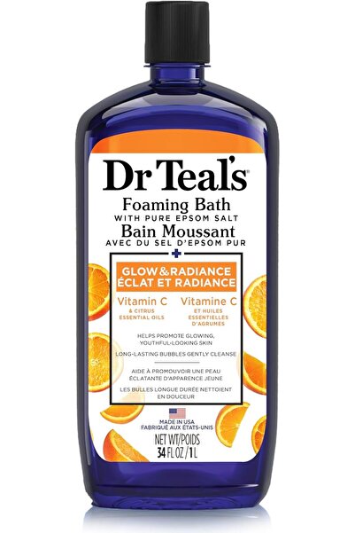 Dr Teals حمام رغوي متوهج ومشرق من دكتور تيل، سعة 1 لتر، شفاف