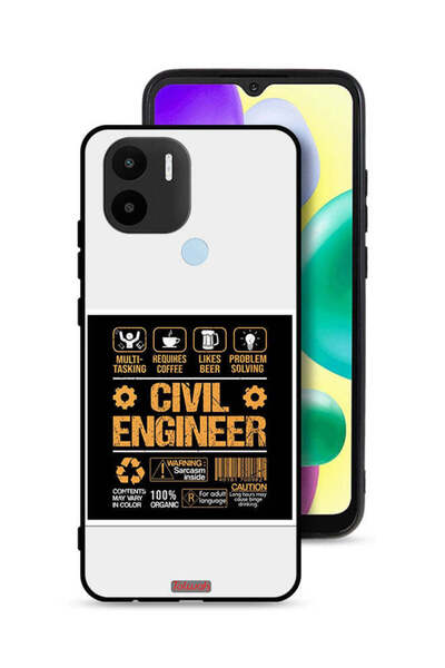 Tolwak غطاء حماية لهاتف Xiaomi Redmi A1 Plus - ملصق مهندس مدني