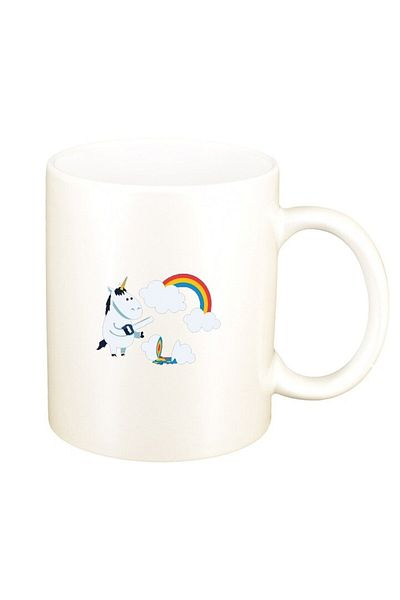 INOVATIX Cana alba personalizata, Unicorn - Rainbow, D1432, INOVATIX®. 330ml