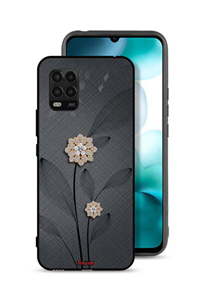 Tolwak غطاء حماية لهاتف شاومي مي 10 لايت 5G برسومات زهور ماسية