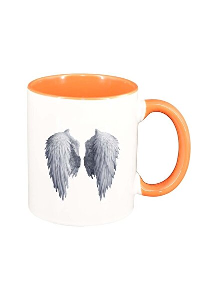 INOVATIX Cana alba personalizata, Inger, interior portocaliu, D238, INOVATIX®...