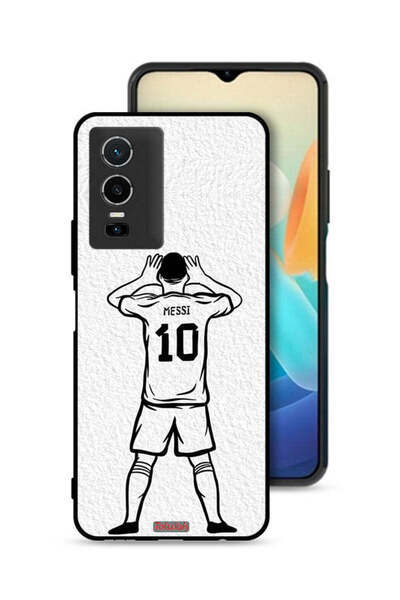 Tolwak غطاء حماية لهاتف Vivo Y76 5G بتصميم ميسي سكيتش