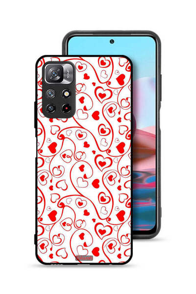 Tolwak غطاء حماية لهاتف شاومي ريدمي نوت 11 4G بنقشة قلوب