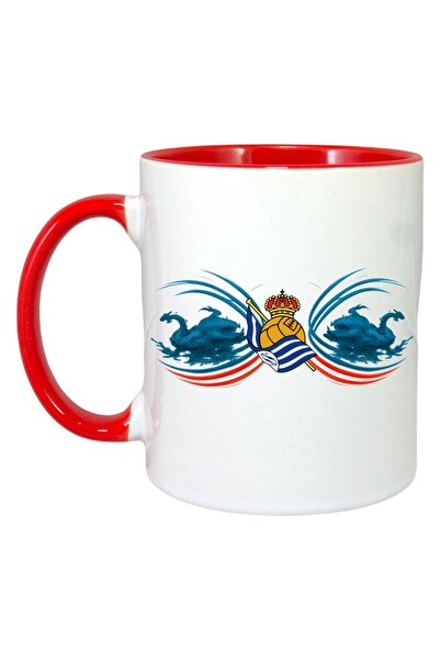 INOVATIX Cana Alba Personalizata, Real Sociedad Spania, Maner Si Interior Ros...